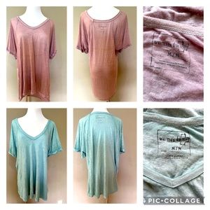 SET OF 2 WE THE FREE BY FREE PEOPLE TEES